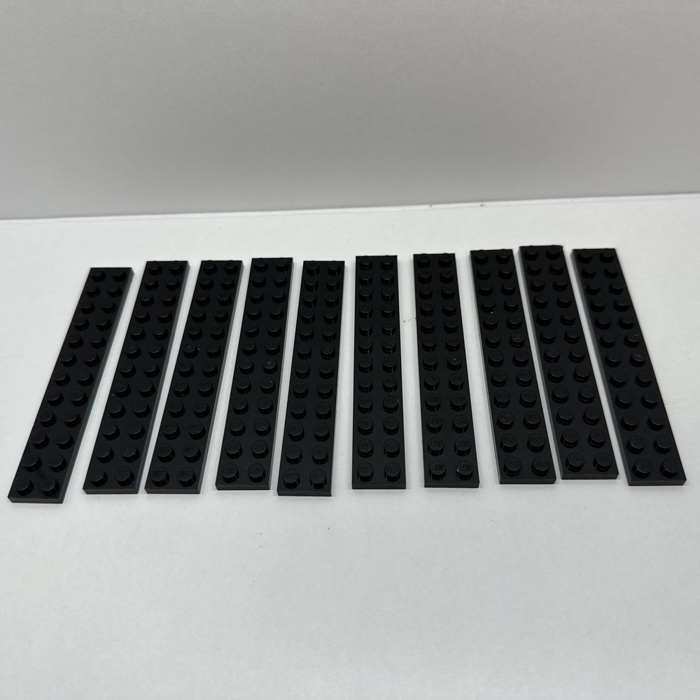 LEGO® Part # 2445 Black 2x12 Plate Lot Of 10